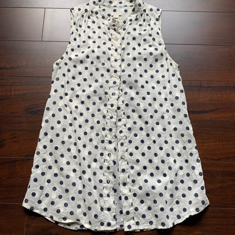 J. Crew button down sleeveless shirt